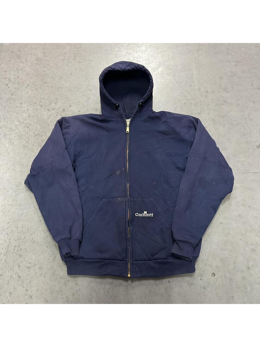 Navy blue Carhartt full zip hoodie #skater
